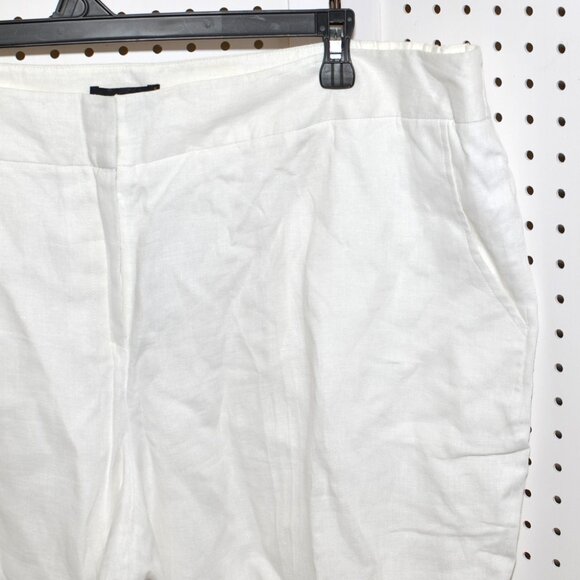 Plus Size 3X Grace Elements Sanibel Linen White Cropped Capri Pants NWT - Picture 5 of 14
